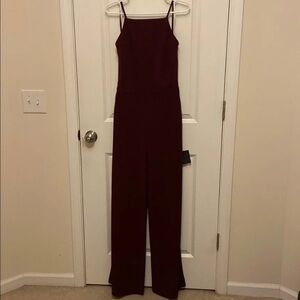 Lulu's Burgundy Jumpsuit Size Large New With Tags